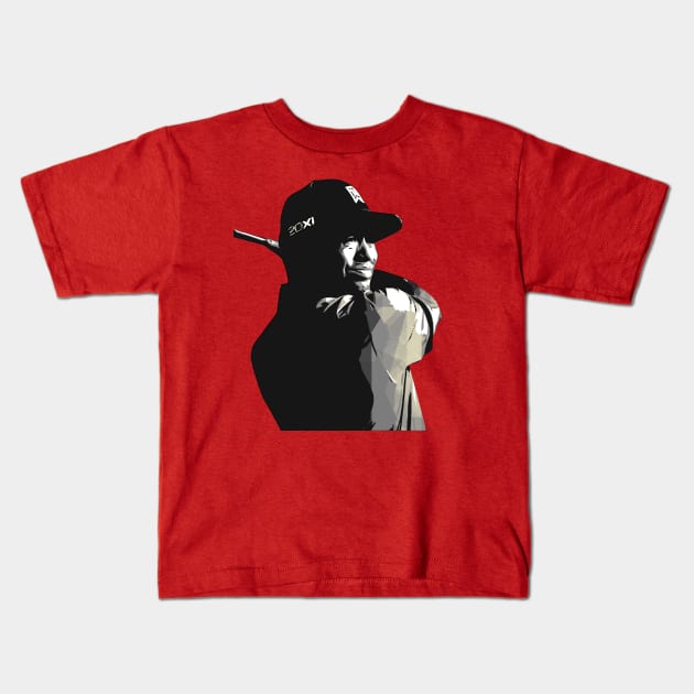 Tiger Woods Kids T-Shirt by Creativedy Stuff